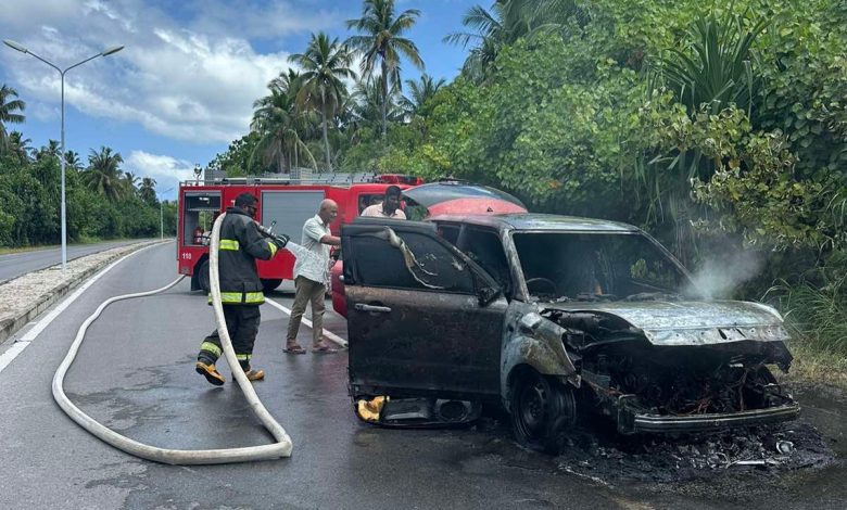 ލާމު ލިންކުރޯޑުގައި ދުއްވާފައިދަނިކޮށް ރޯވި ކާރުގެ އަލިފާން ނިއްވުމުގެ މަސައްކަތް ކުރިއަށްދަނީ